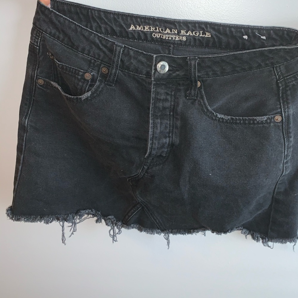 American Eagle Black Jean Skirt